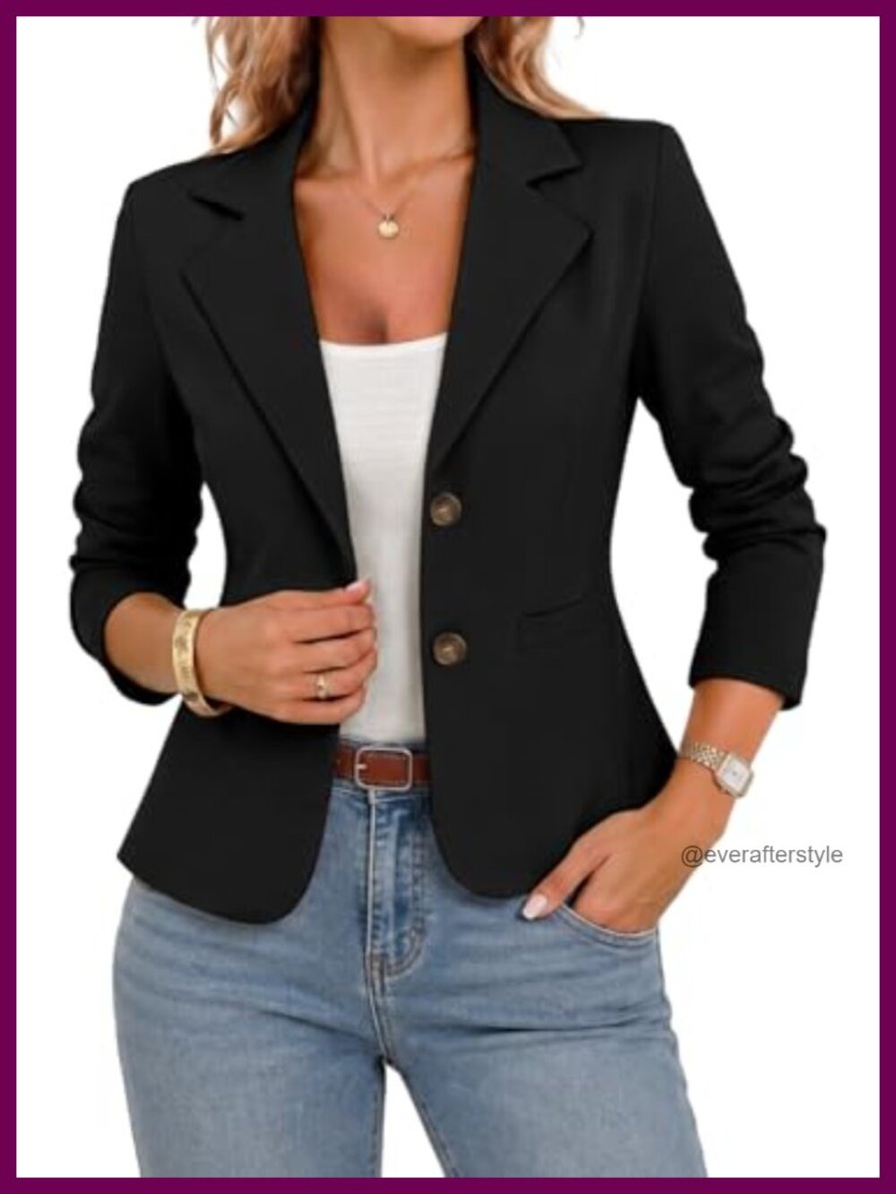 Stretch Knit Blazer Business Casual Notch Lapel Single-Breasted
